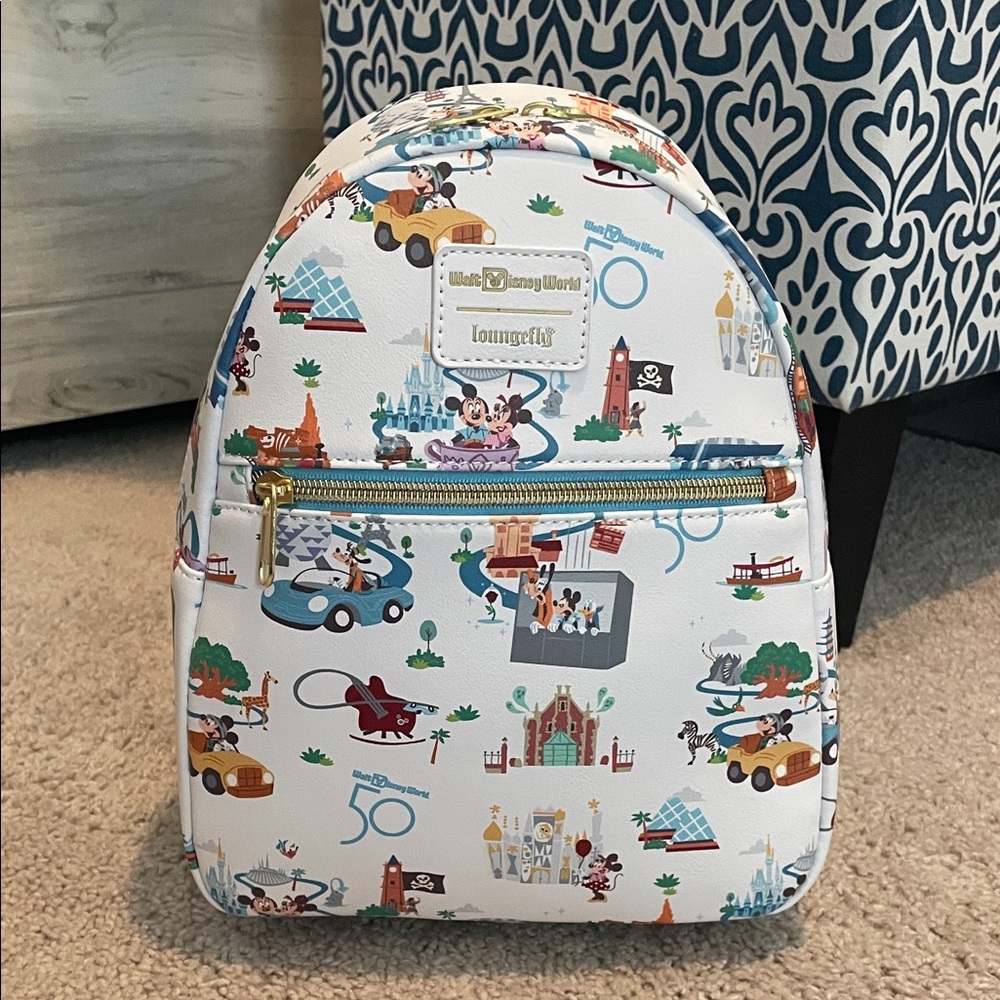 NWT Hot Topic Walt Disney World 50 Loungefly mini backpack